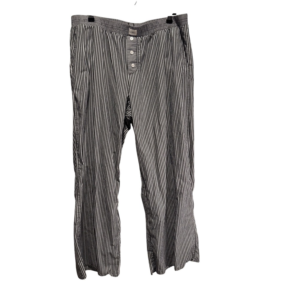 Wild Fable Striped Pajama Pants Navy White Cotton Lounge Wide Leg Large